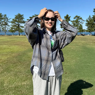 Two-tone checkered shirt