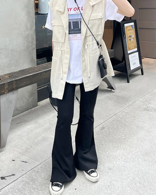 Simple spandex bootcut slacks
