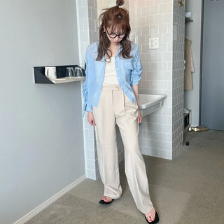 Pintuck slacks