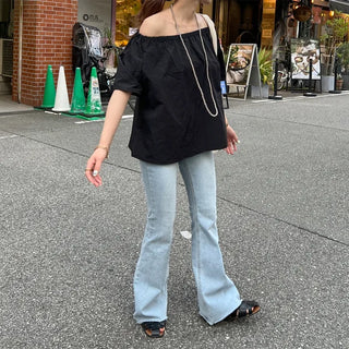 Bootcut denim pants