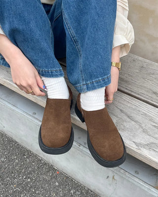 Suede bloafers