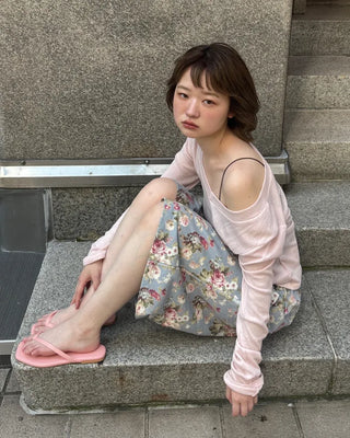 Flower pattern Bermuda shorts