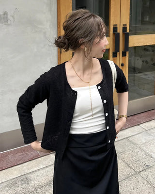 Side-shirred cap camisole