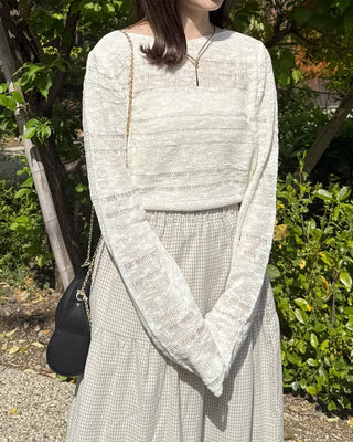 Loose-fitting sheer knit
