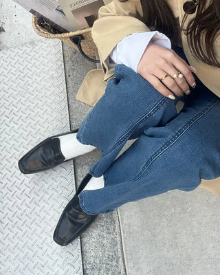 Square-line loafers