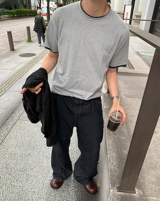 Cutting Layered Cropped T-Shirt