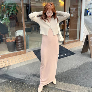 Basic slim long dress