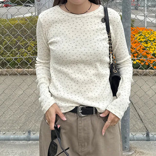 Floral waffle t-shirt
