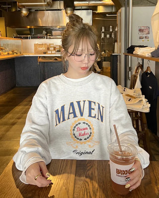 MAVEN Printed Oversized Sweatshirt