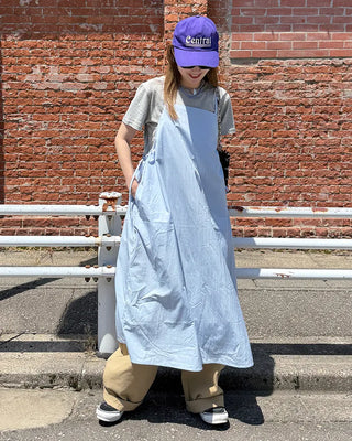 Side drawstring camisole long dress