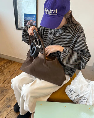 Suede shoulder bag