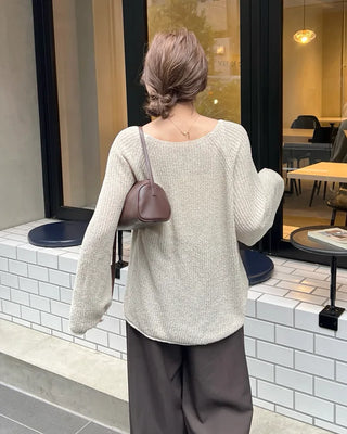 See-through oversized knit