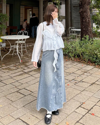 Frill Bistier Blouse Set