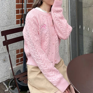 Ribbon Stitch Cardigan