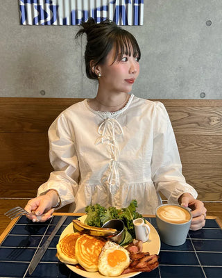 Bust lace string point blouse