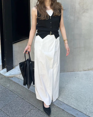 Wrap detail long skirt