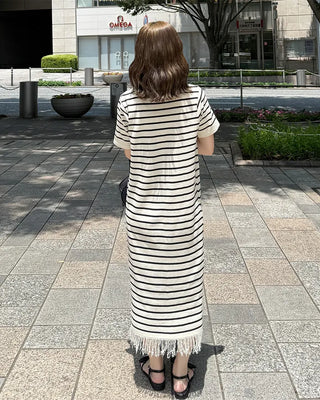 Striped long dress