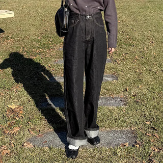 Stitch Point Wide Denim Pants