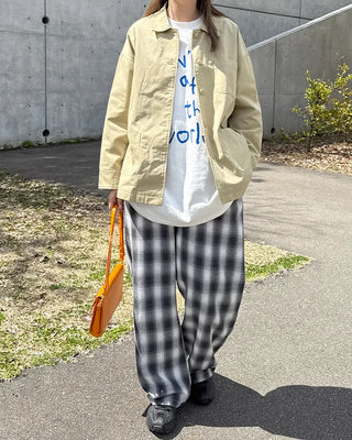 Checked Banding Pants