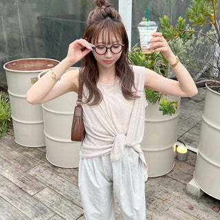 Linen sleeveless top