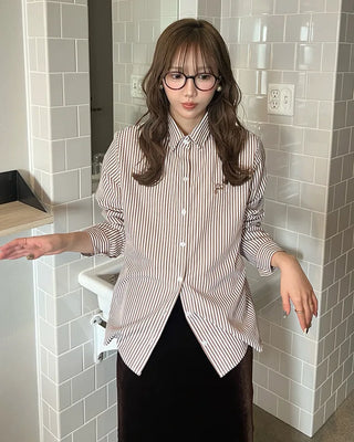 Heart Point Stripe Shirt