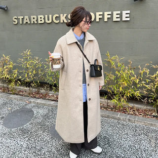 Basic belted long coat