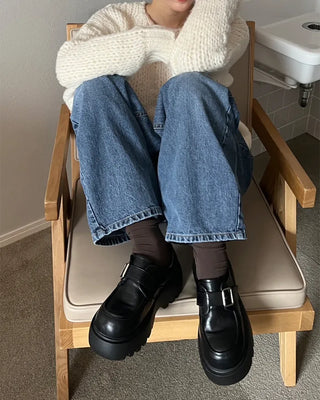 Buckle Platform Loafers