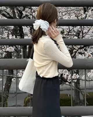 Lace scrunchie