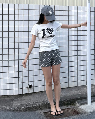 Polka Dot Knit Shorts
