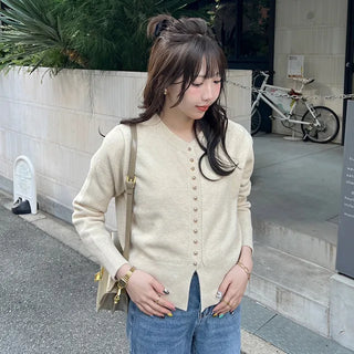 Gold button detail cardigan