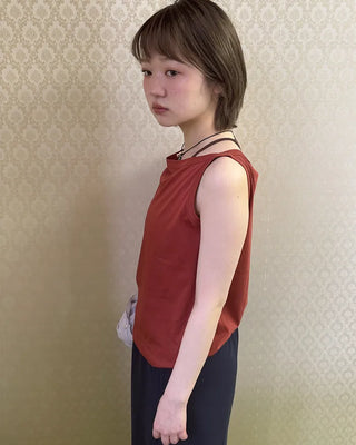Boat neck layered camisole