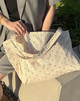 Dot Square Canvas Shoulder Bag