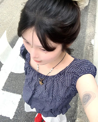Checked blouse