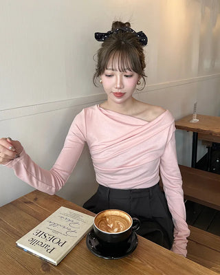 Shirring 2-Way T-Shirt