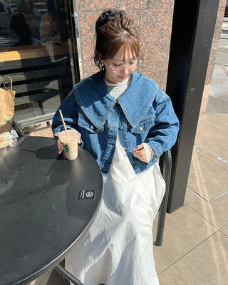Big Collar Denim Jacket