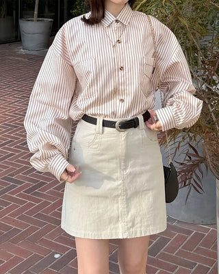 Oversized striped shirt