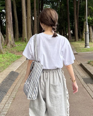 Striped Lettering Eco Bag