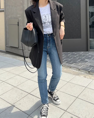 Slim-fit denim pants