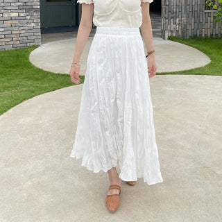 Wrinkle long skirt