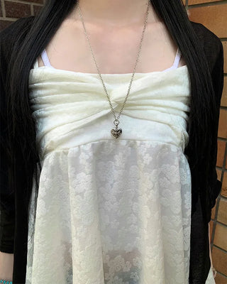 Floral print lace twist camisole