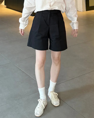 Pintuck shorts