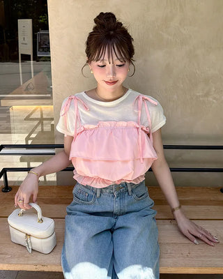 Frilled Crop Sleeveless