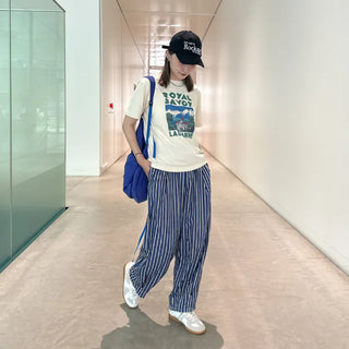 Wide striped pants