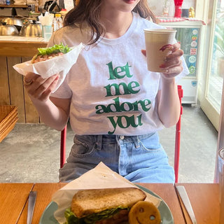 adore lettering T-shirt