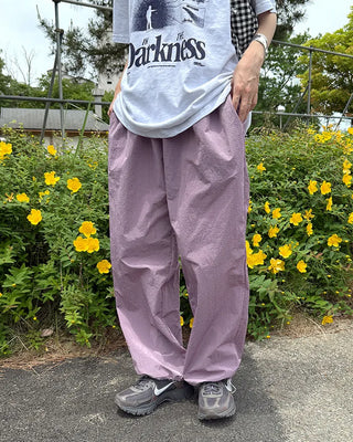 (Unisex) Nylon Check String Pants