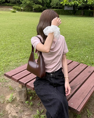 Asymmetrical Drape Short-Sleeve T-Shirt