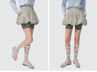 [Monterest] Reflective Print Bubble Sports Skirt