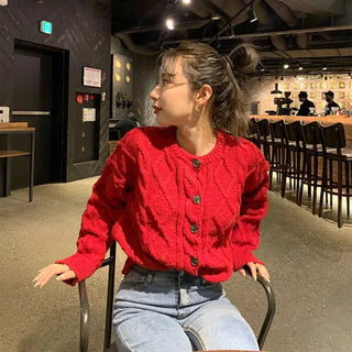 Round Cable Cardigan