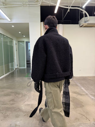 [NeverSeez] Boucle Toggle Short Coat