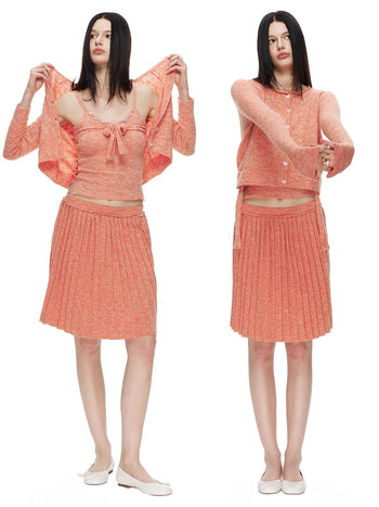 [NECY] Sunset Flower Garden Knit Set
